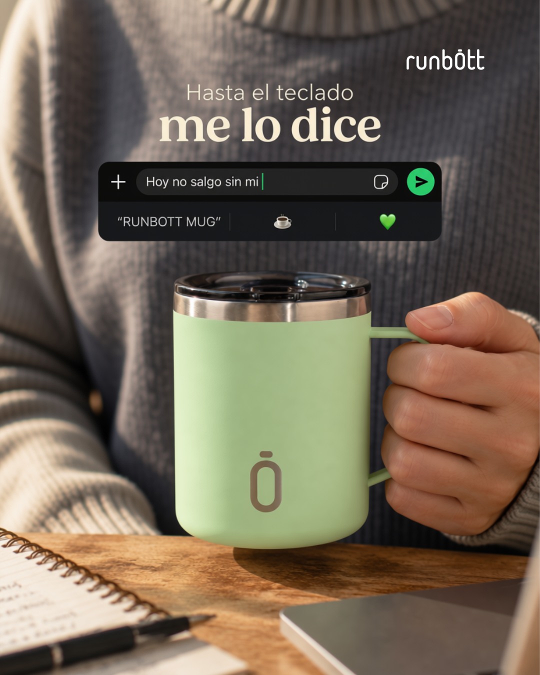 Cuando hasta el teclado sabe lo que necesitas… ☕⌨️

Un buen café, tu momento y tu taza Runbott Mug.
Porque hay cosas que se convierten en parte de la rutina sin necesidad de pensarlo demasiado 💚

Su recubrimiento interior cerámico mantiene el sabor original de tu bebida y la temperatura perfecta durante horas.

Hoy no salgo sin mi Runbott Mug ✨

Encuentra la colección Runbott Mug en Akeita Soul 🛒

.

When even your keyboard knows what you need… ☕⌨️

A good coffee, your moment, and your Runbott Mug.
Because some things become part of your daily routine without even having to think about them 💚

Its ceramic inner coating preserves the original flavor of your drink and keeps it at the perfect temperature for hours.

Today, I’m not leaving without my Runbott Mug ✨

Find the Runbott Mug collection at Akeita Soul 🛒

🛒🛍️ Enlace en la bio

#AkeitaSoul #Runbott #RunbottMug #CoffeeTime #CoffeeLovers #MyRunbott #DailyEssentials #PausaCafe #HidratacionConEstilo #EstiloDeVidaSostenible #TiendaOnline